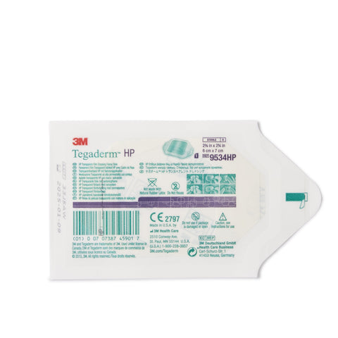 Transparent Film Dressing 3M™ Tegaderm™ HP 2-3/8 X 2-3/4 Inch Frame Style Delivery Rectangle Sterile #9534HP