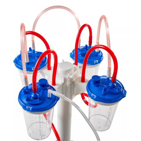 Cardinal Rigid Suction Canister Medi-Vac® Guardian™ 1200 mL Sealing Lid #65651-212