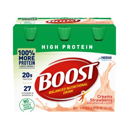 Oral Supplement Boost® High Protein Creamy Strawberry Flavor Liquid 8 oz. Bottle