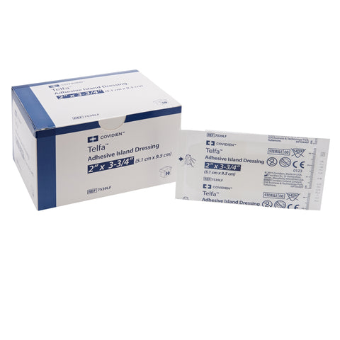 Adhesive Dressing Telfa™  Nonwoven Rectangle White Sterile #7539LF