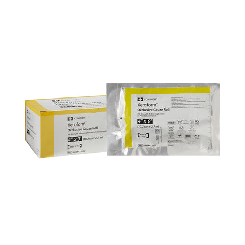 Cardinal Xeroform Petrolatum Impregnated Dressing Xeroform™ Occlusive Roll 4 Inch X 3 Yard Sterile #8884432000