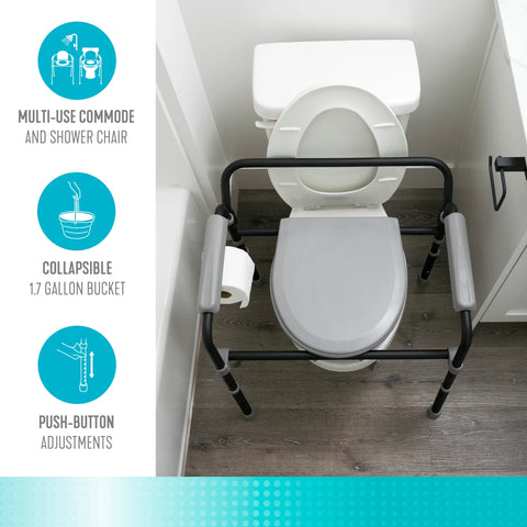 Stander Universal Bedside Commode #2300, 1 EACH