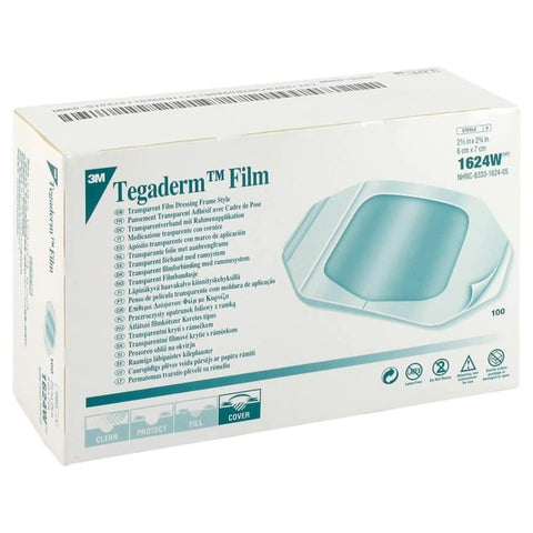 Transparent Film Dressing 3M™ Tegaderm™ 2-3/8 X 2-3/4 Inch Frame Style Delivery Rectangle Sterile #1624W