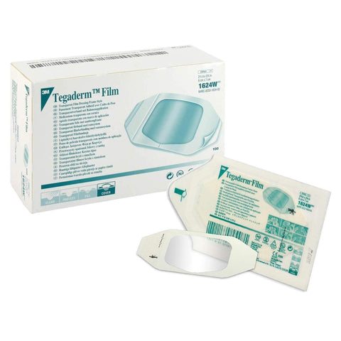 Transparent Film Dressing 3M™ Tegaderm™ 2-3/8 X 2-3/4 Inch Frame Style Delivery Rectangle Sterile #1624W