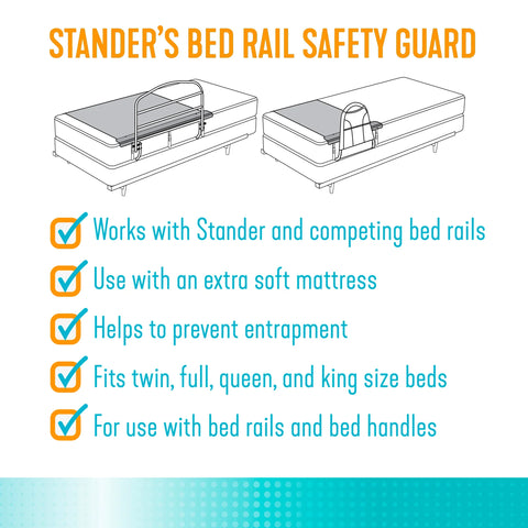 Stander Bed Rail Mattress Safety Guard # 2450-KN, 1 EACH
