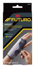 Wrist Brace Futuro™ Comfort Fabric / Metal Left or Right Hand Black / Gray One Size Fits Most