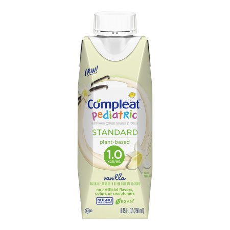 Pediatric Oral Supplement Compleat® Pediatric Standard 1.0 Cal Vanilla Flavor 8.45 oz. Carton Liquid Plant Based Food Allergies