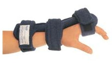 Dorsal Hand Orthosis ComfySplints™ Terry Cloth Right Hand Blue One Size Fits Most