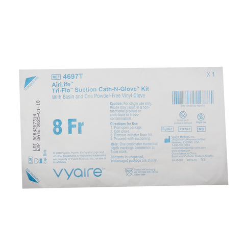 Sun Med Suction Catheter Kit Tri-Flo® Cath-N-Glove® 8 Fr. Beveled Tip #4697T