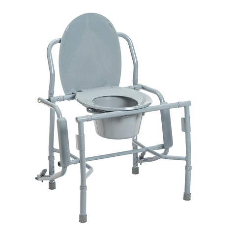 Drive Medical Deluxe Steel Drop Arm Commode, 300 lbs. Weight Capacity #11125KD-1