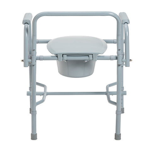Drive Medical Deluxe Steel Drop Arm Commode, 300 lbs. Weight Capacity #11125KD-1