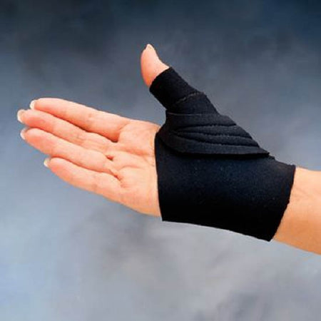 Thumb CMC Restriction Splint Comfort Cool® Small Wrap Around Strap Right Hand Black