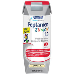 Pediatric Tube Feeding Formula Peptamen Junior® 1.5 Vanilla Flavor 250 mL Carton Liquid Whey Protein Impaired GI Function