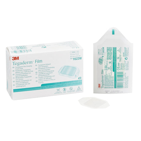 Transparent Film Dressing 3M™ Tegaderm™ 1-3/4 X 1-3/4 Inch Frame Style Delivery Rectangle Sterile #1622W
