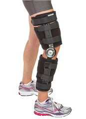 Knee Brace FREEDOM® comfort™ Post-Op One Size Fits Most Hook and Loop Strap Closure Up to 24 Inch Thigh Circumference / Up to 16-1/2 Inch Calf Circumference Left or Right Knee