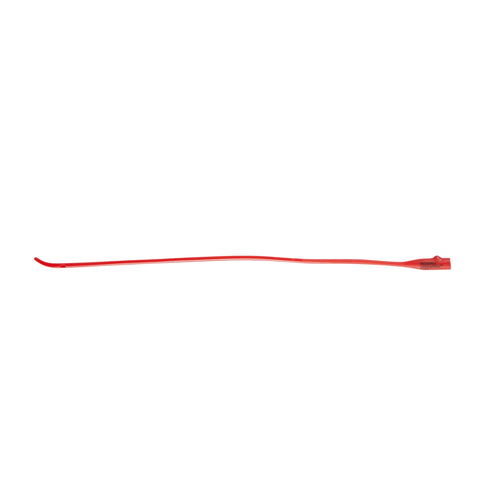 Cardinal Urethral Catheter Dover™ Coude Tip Hydrophilic Coated Red Rubber 14 Fr. 12 Inch #8403