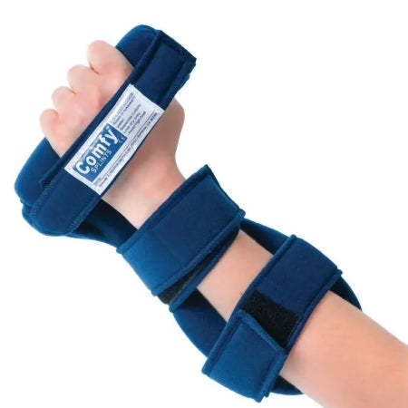 Hand Contracture Orthosis Comfy® Grip Headliner Fabric Left Hand Navy Blue Medium