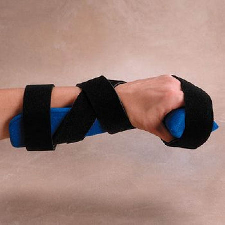 Progressive Hand Splint Rolyan® Kwik-Form™ Fabric / Foam / Wire Left or Right Hand Black / Blue Small / Medium