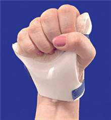 Palm Protector Splint AliMed® Palm Guard™ AliPlast™ Foam / Fleece Right Hand Beige One Size Fits Most