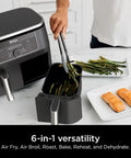 Ninja Foodi 6-In-1, 8 Quart 2-Basket Air Fryer with Dualzone Technology