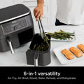 Ninja Foodi 6-In-1, 8 Quart 2-Basket Air Fryer with Dualzone Technology