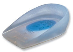 Silipos® WonderSpur™ Heel Cup X-Large Silicone Clear / Blue Male 11+ / Female 12+