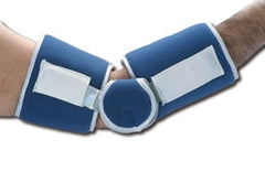 Elbow Brace Alimed® Medium Hook and Loop Closure Easy-On Left or Right Elbow 11 to 13 Inch Circumference Blue / White