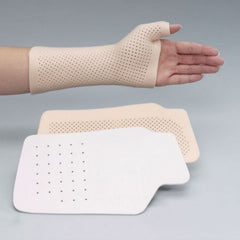 Precut Splinting Material Rolyan® Polyflex II™ 2% Perforated / Wrist and Thumb with IP Immobilization 1/8 Inch Thick Thermoplastic White