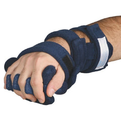 Hand Orthosis with Finger Separators Comfy™ Standard Foam / Terry Cloth / Wire Left or Right Hand Blue One Size Fits Most