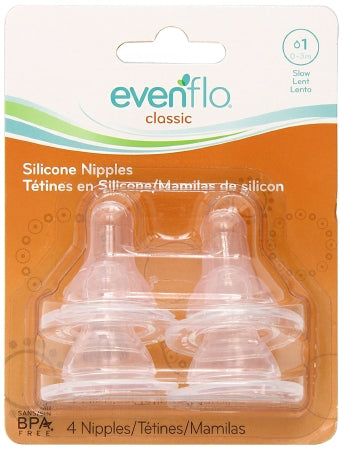 Nipple Evenflo Classic Standard Neck Slow Flow Tip Ages 0 Months and Up