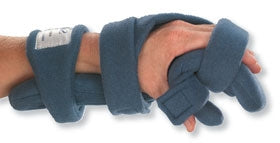 Resting Hand Splint SoftPro™ Functional Fabric Right Hand Blue Large 3-1/2 to 4 Inch MCP Width