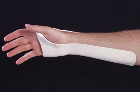 Wrist Splint Ulnar Gutter Multi-Form Plastic Left or Right Hand White Small / Medium 10-5/8 Inch Length