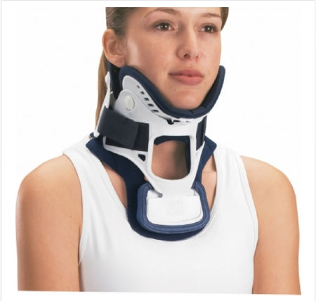 Rigid Cervical Collar with Replacement Pads ProCare® XTEND 174 Preformed Adult X-Small Two-Piece / Trachea Opening 1-1/4 Inch Height 8 to 14 Inch Neck Circumference