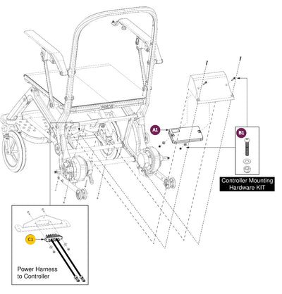 Pride Mobility Jazzy Ultra Light (S/N - JH3) IPB, INFMANU5460 - Controller Assembly