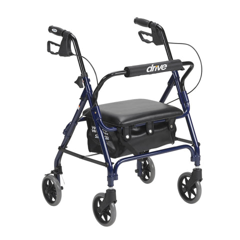 Drive Medical Aluminum Junior Rollator, 6" Casters #301PSRN