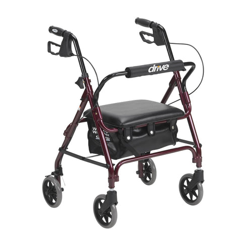 Drive Medical Aluminum Junior Rollator, 6" Casters #301PSRN