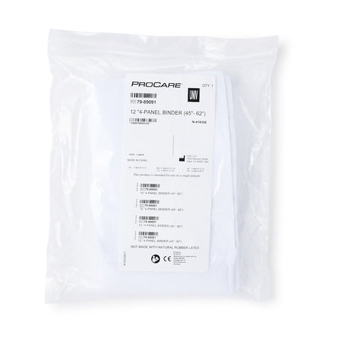 DJO Abdominal Binder ProCare® Premium One Size Fits Most Hook and Loop Closure 45 to 62 Inch Waist Circumference 12 Inch Height Adult #79-89091