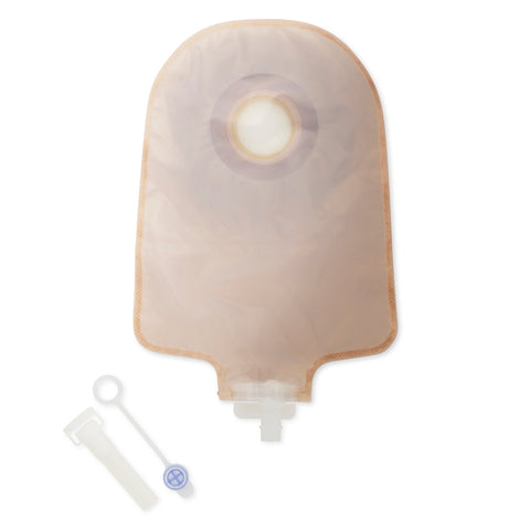 Hollister Urostomy Pouch Premier™ 8463 One-Piece System 9 Inch Length Flat, Pre-Cut 1-1/2 Inch Stoma Drainable