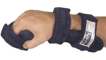 Resting Wrist / Hand Splint ComfySplints™ Foam / Terry Cloth / Steel Left or Right Hand Blue Medium