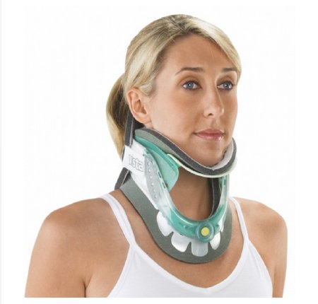 Rigid Cervical Collar Aspen® Vista® Preformed Adult One Size Fits Most Two-Piece / Trachea Opening Adjustable Height 15 to 19 Inch Neck Circumference