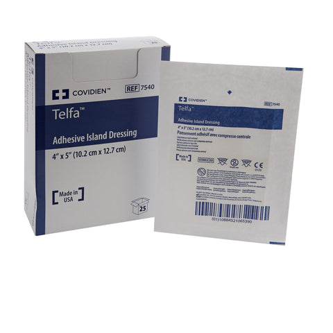 Adhesive Dressing Telfa™  Nonwoven Rectangle White Sterile #7539LF