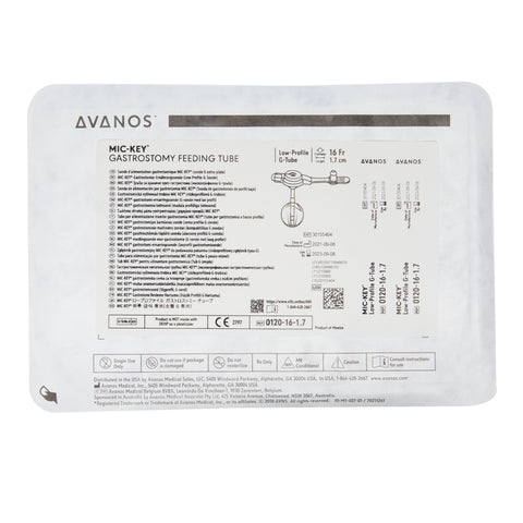 Avanos Medical Sales LLC Low Profile Gastrostomy Tube Kit MIC-Key® 16 Fr. 1.7 cm Tube Silicone Sterile #0120-16-1.7