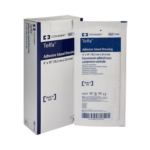 Adhesive Dressing Telfa™  Nonwoven Rectangle White Sterile #7539LF