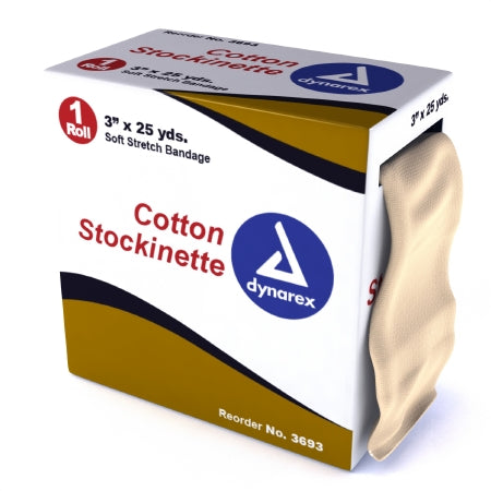 Stockinette Tubular Dynarex® 3 Inch X 25 Yard Cotton NonSterile
