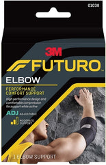 Elbow Support 3M™ Futuro™ One Size Fits Most Left or Right Elbow Black