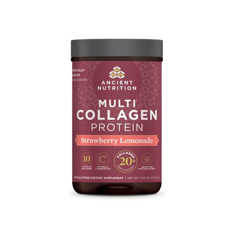 Collagen Powder Protein with Vitamin C and Probiotics by Ancient Nutrition, Multi Collagen Protein, Unflavored, 24 Servings, Hydrolyzed Collagen Peptides Supports Skin and Nails, Gut Health, 8.6oz