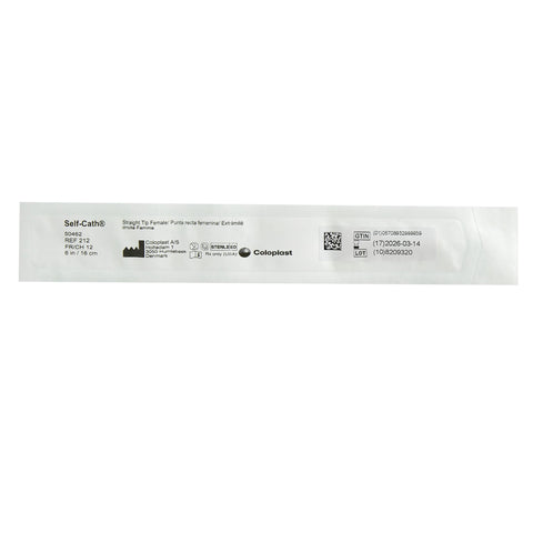 Coloplast Urethral Catheter Self-Cath® Straight Tip Uncoated PVC 12 Fr. 6 Inch #212