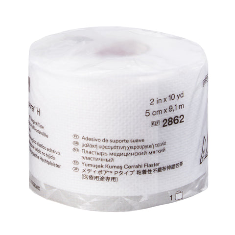 Perforated Medical Tape 3M™ Medipore™ H White Soft Cloth NonSterile