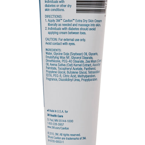 Hand and Body Moisturizer 3M™ Cavilon™ Extra Dry Skin 4 oz. Tube Scented Cream #3386