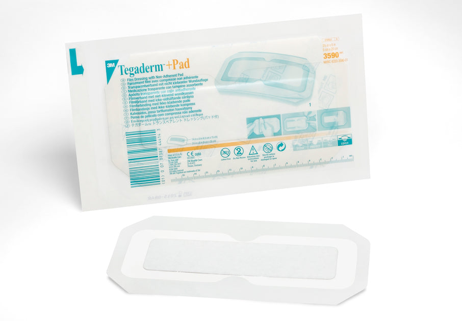 Transparent Film Dressing with Pad 3M™ Tegaderm™ 3-1/2 X 8 Inch Frame ...